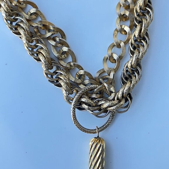 Sarah Coventry Green Lucite Double Link Strand Moon Glow Drop Necklace - Picture 14 of 16